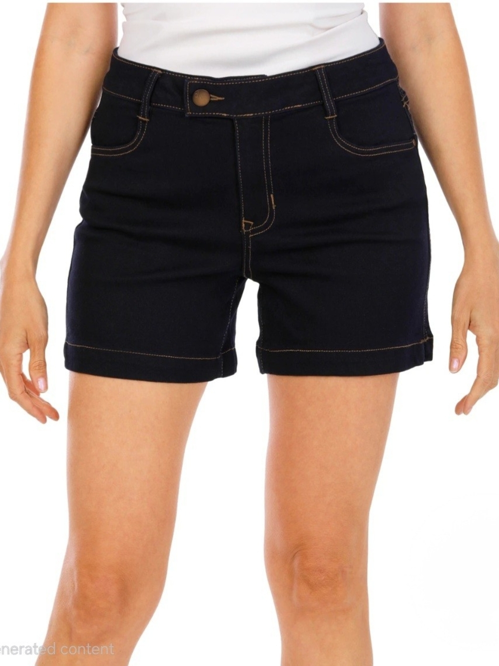 Women’s Dark Navy High-Rise Denim Shorts